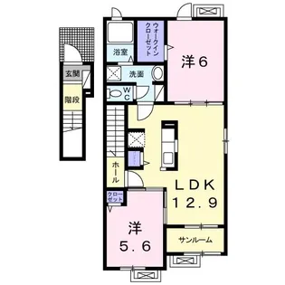 エスポワールII【2階】の間取り