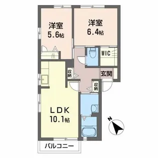 シャーメゾン洛陽 C棟【1階】の間取り