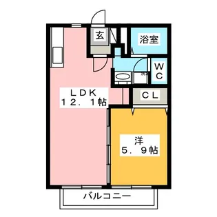 フレグランスOF鷺坂 B棟【2階】の間取り
