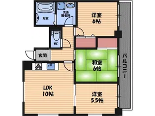 ラ・フレ-ル【5階】の間取り