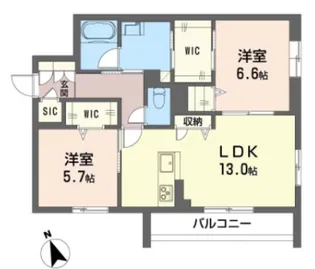 ルミオーブ【1階】の間取り