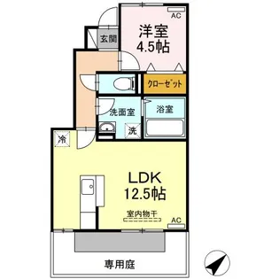 島根県松江市西川津町【アパート】の間取り