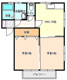 ハイツメイフラワーA【2階】の間取り