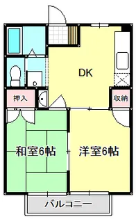 スカイビレッジ芦畔【2階】の間取り