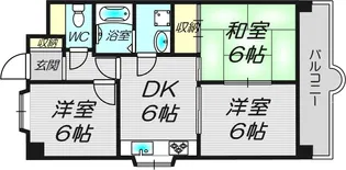 サンハイム神戸【1階】の間取り