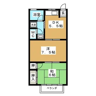 松丸ハイツA【1階】の間取り