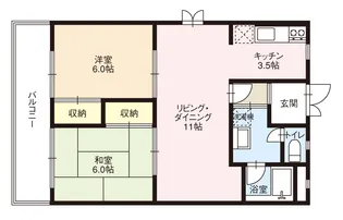 コットンクラブ1【2階】の間取り