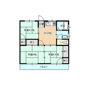 成松ハイツII【2階】の間取り