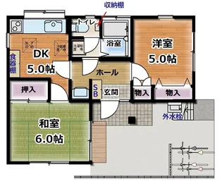 ひばりハイツ【1階】の間取り
