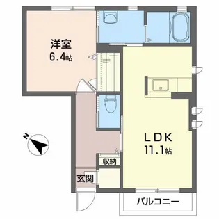 シャーメゾンエンゼルB【1階】の間取り
