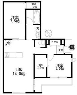 ルミナス富ヶ谷【1階】の間取り