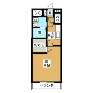 1Kの間取り画像