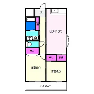レジデンスカワベ【2階】の間取り