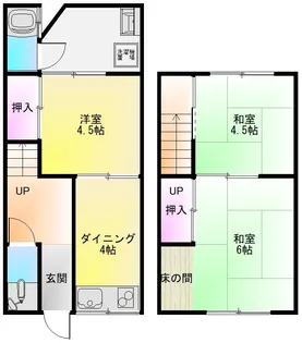 大阪府八尾市八尾木6【一戸建】の間取り