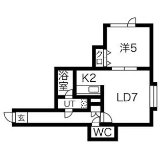 1LDKの間取り画像