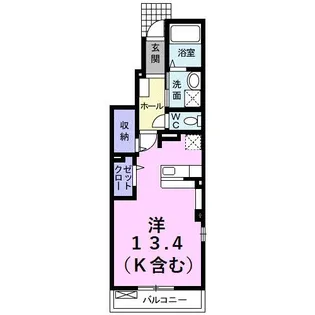 サン ミリュー【1階】の間取り