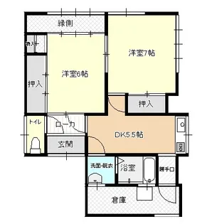 山口県宇部市上野中町【一戸建】の間取り