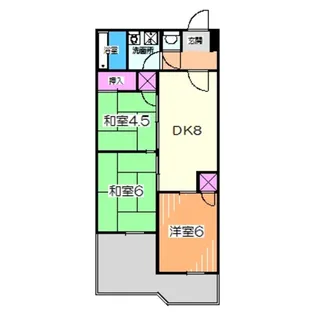 ヴィラ・ビアンカ美原【4階】の間取り