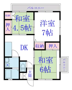 ハイツサンフラワー【2階】の間取り