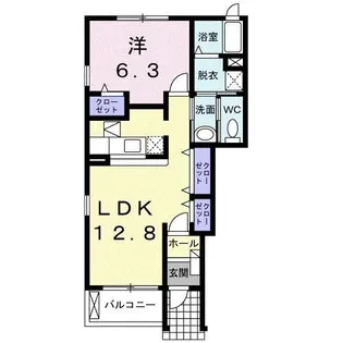 アヴェニール B【1階】の間取り