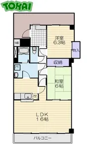 ハイタウンソレイユ【6階】の間取り