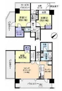 埼玉県さいたま市中央区本町西6【マンション】の間取り