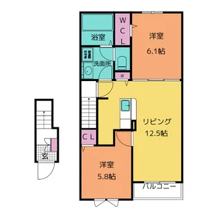 エトワールB【2階】の間取り