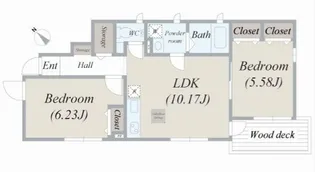 船橋3丁目8番地6号【1階】の間取り