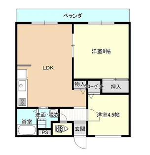 山形県山形市白山1【アパート】の間取り