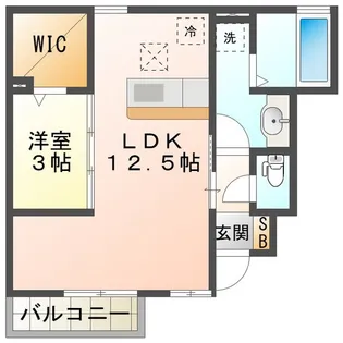 RESIDENCE高茶屋A【1階】の間取り