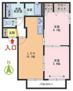 ルミエール花月【2階】の間取り