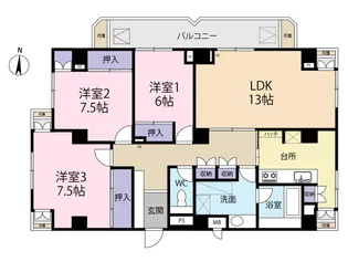 生田マンション【4階】の間取り