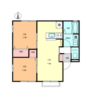 ゲレンデ・アインス【2階】の間取り