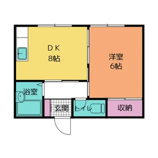フォーカスライト大岡【2階】の間取り