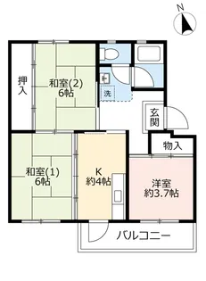 UR鶴山台【2階】の間取り