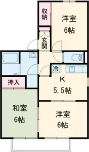 パークサイド中根台A棟【1階】の間取り
