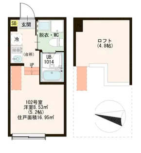 ハーモニーテラス足立XVI【1階】の間取り
