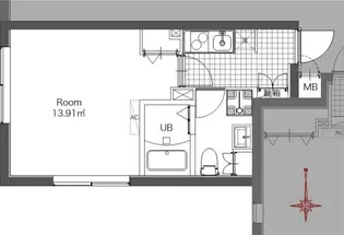 センターコート芝【3階】の間取り