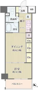 IBIS市ヶ谷【4階】の間取り