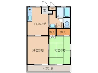 宮崎県都城市高木町【アパート】の間取り