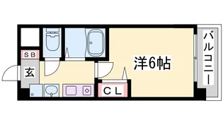 エステムコート神戸ハーバーランド前IIIコスタリティ【9階】の間取り