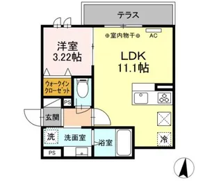 セレスティア本町【1階】の間取り