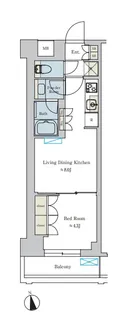 Brillia ist 池尻大橋【3階】の間取り