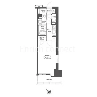 神奈川県横浜市中区伊勢佐木町3【マンション】の間取り