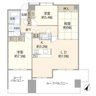 サンリーノ北浦和(030705)【8階】の間取り
