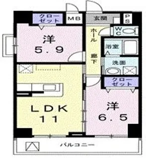 プラチナコート【10階】の間取り