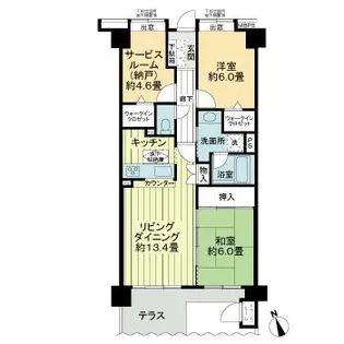 ライオンズマンション中山公園【1階】の間取り