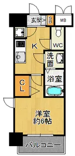 レジュールアッシュアーバンゲート【7階】の間取り