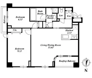 KDXレジデンス半蔵門【8階】の間取り