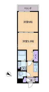 Fossette幡ヶ谷【3階】の間取り